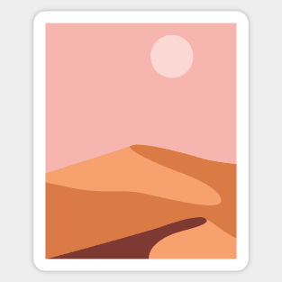 Desert dunes retro minimalist design Sticker